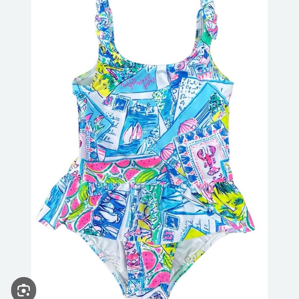 Lilly Pulitzer - Vossie Colorful Kids Swimwear